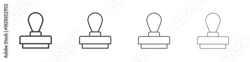 Stamp icon outlines - vector simple illustration