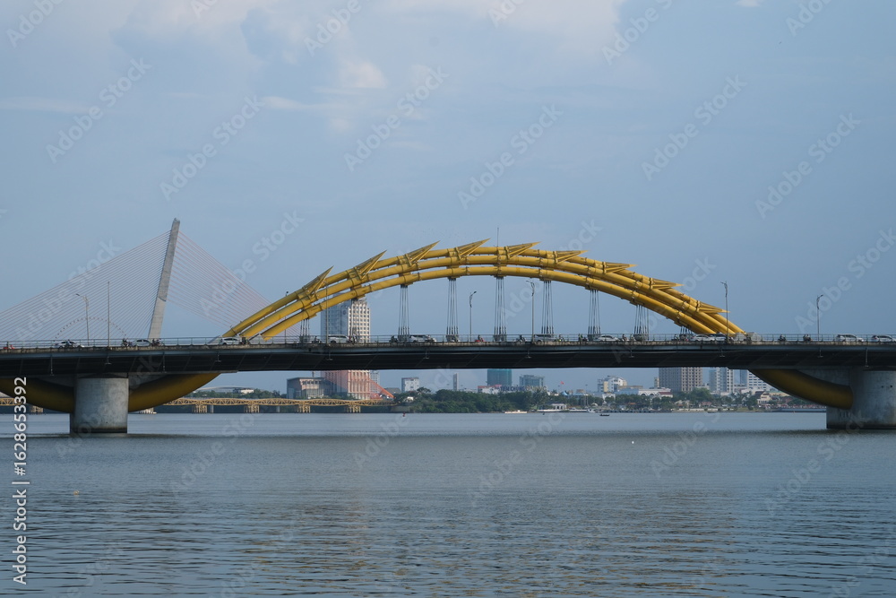 Obraz premium Dragon Bridge in Danang, Vietnam Dragon bridge is one of the most beautiful bridge in the world. High quality photo