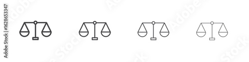 Scale icon outlines - vector simple illustration
