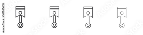 Piston icon outlines - vector simple illustration