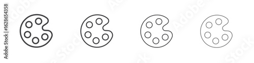 Palette icon outlines - vector simple illustration