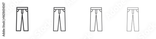 Pants icon outlines - vector simple illustration
