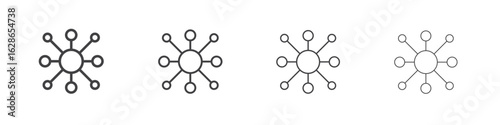 Network icon outlines - vector simple illustration