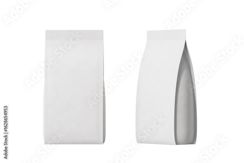 Fotografie White packaging for coffee, tea, spices. Mock up. 3d rendering