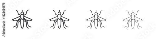Mosquito icon outlines - vector simple illustration