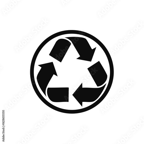 Free Download Black circular recycle symbol icon. Environmental conservation, sustainability, and ecology concept vector. - GFXLoad