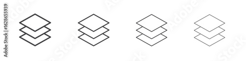 Layers icon outlines - vector simple illustration