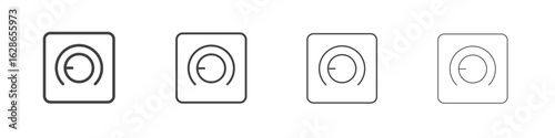 Knob icon outlines - vector simple illustration