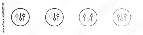 Filter Control icon outlines - vector simple illustration