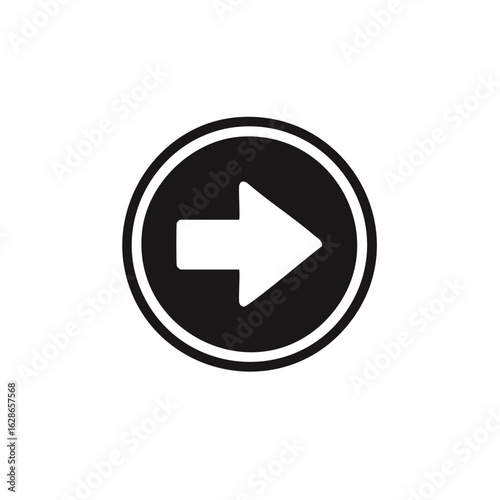 Free Download Black circular icon with a white right-pointing arrow - GFXLoad