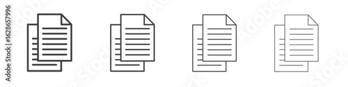 Copy icon outlines - vector simple illustration