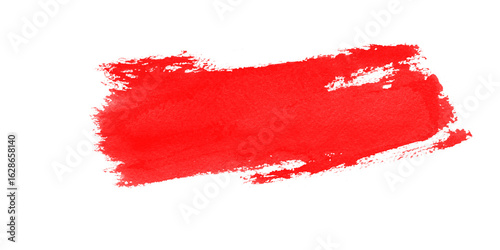 Fototapeta Naklejka Na Ścianę i Meble -  Dry red paint texture, artistic smear stroke with rugged finish isolated for bold graphic layouts, vibrant modern abstract compositions and high-impact creative projects
