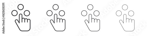 Choice icon outlines - vector simple illustration
