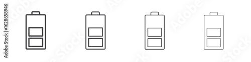 Battery icon outlines - vector simple illustration