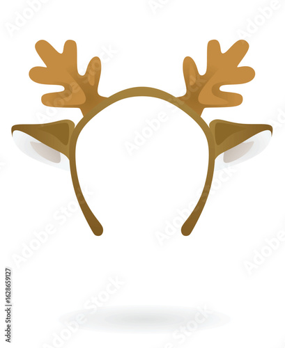 Reindeer horns head band. vector illustration	
