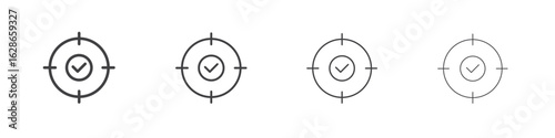 Accuracy icon outlines - vector simple illustration