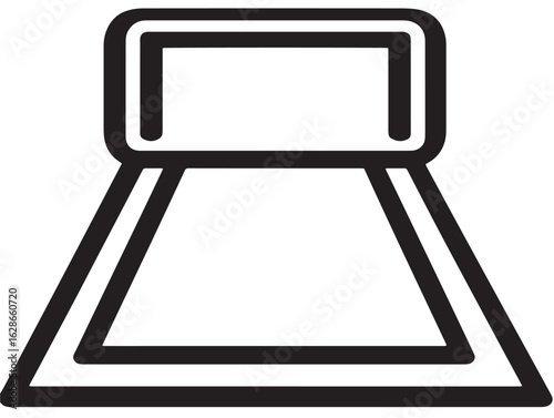 Elegant narrow rug icon in flat vector style