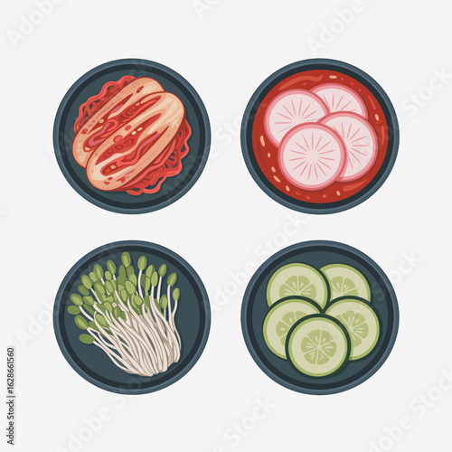 Korean Banchan Side Dishes – Kimchi, Pickles, and Greens