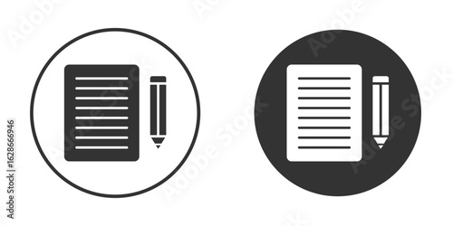 Writing icon vector design and illustration, graphic design.