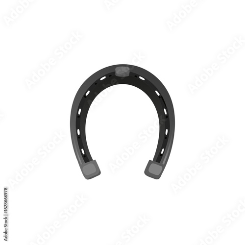 Dark Horseshoe with Subtle Details metal luck