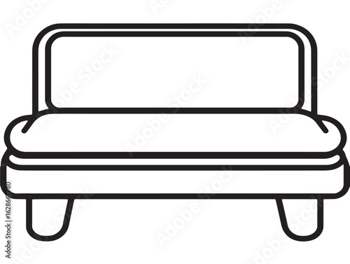 Modern cushion bolster icon in clean line style