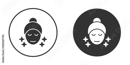 Glowing skin icon vector design and illustration, graphic design.