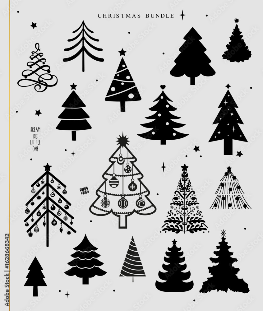 Fototapeta premium Christmas Tree Vector Collection