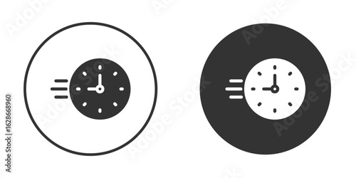 Time fast icon vector design and illustration, graphic design.