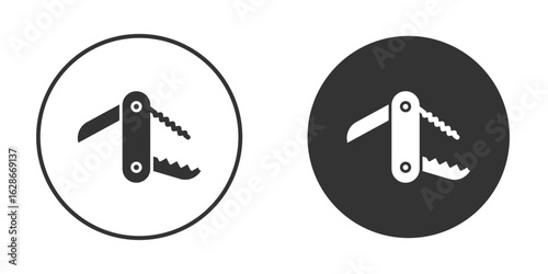Swiss Knife icon vector design and illustration, graphic design.