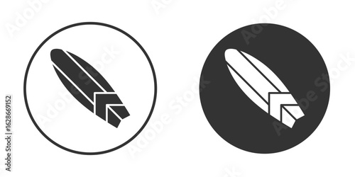 Surf board icon vector design and illustration, graphic design.