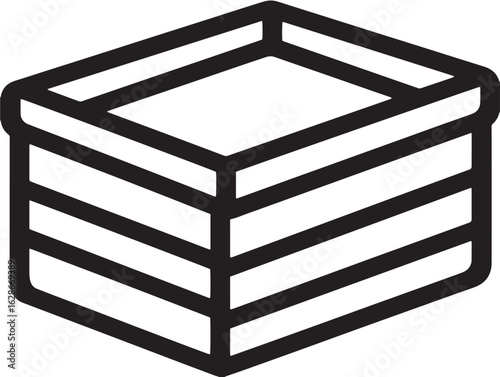 Practical stackable organizer box in modern line style