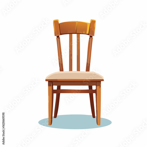 Wooden Chair Illustration.
