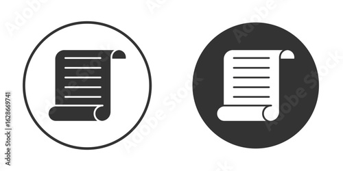 Scroll icon vector design and illustration, graphic design.