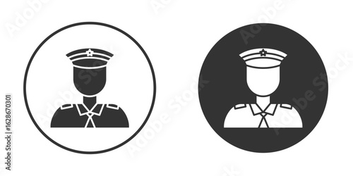 Police icon vector design and illustration, graphic design.