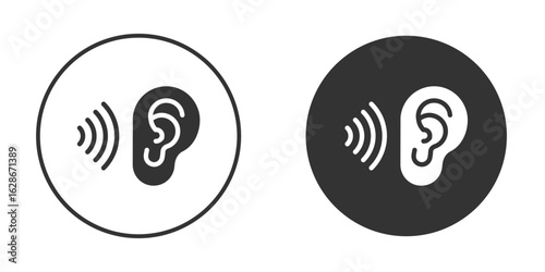Listening icon vector design and illustration, graphic design.