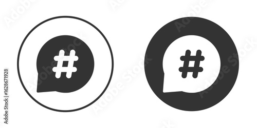 Hashtag icon vector design and illustration, graphic design.