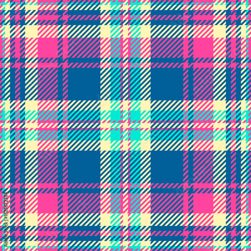 Vibrant pastel plaid pattern.  Perfect for textile design, fashion, or website backgrounds.  This cheerful, seamless texture offers a playful, modern aesthetic with its bright, intersecting lines.