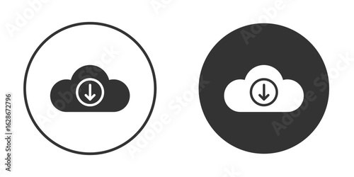 Download from Cloud icon vector design and illustration, graphic design.