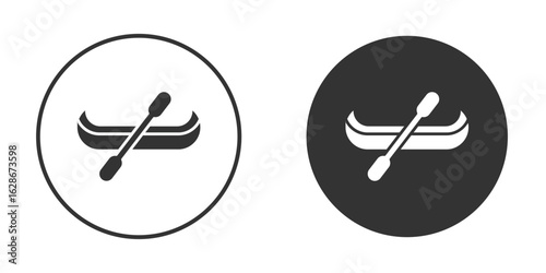 Canoe icon vector design and illustration, graphic design.