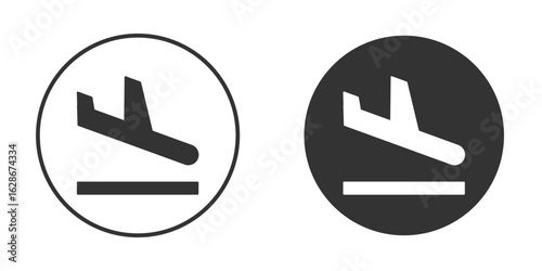 Arrival icon vector design and illustration, graphic design.