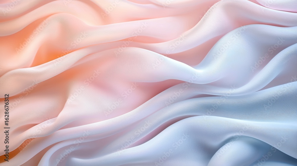 Fototapeta premium Soft light effects highlighting the texture of flowing fabric in a gentle breeze.