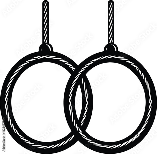 gymnastics ring on white background.eps