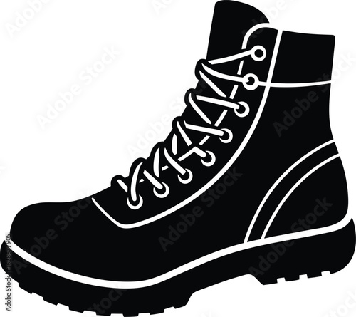 hiking boot eyelet on white background.eps