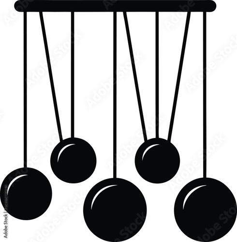 newton s cradle on white background.eps