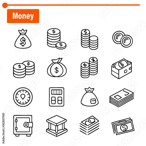 business and finance icons vector 
