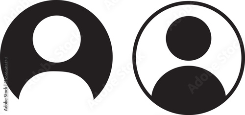 User profile icon se, black and white user picture icons symbol,

