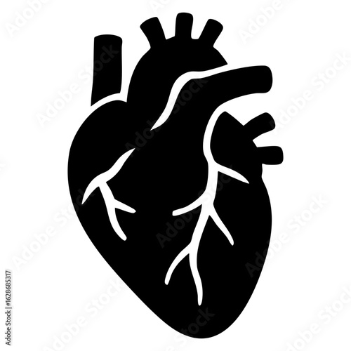 human heart icon vector