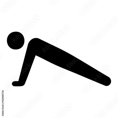 push up pose icon vector