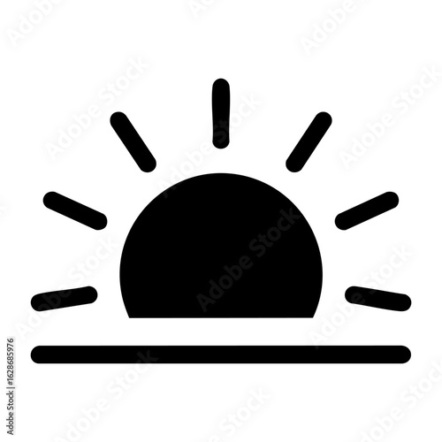 sun rising icon vector