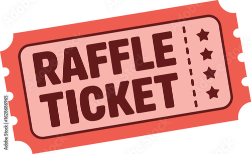 Secure your chance to win big with this vibrant raffle ticket, perfect for any exciting giveaway event or promotion.